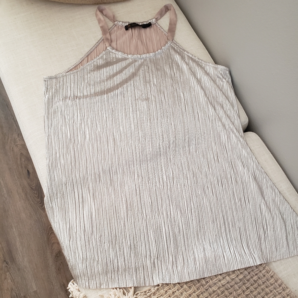 Outback Red Silver Sleeveless Top